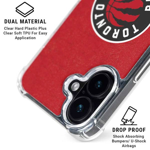 NBA Toronto Raptors Distressed iPhone 16 Clear Case